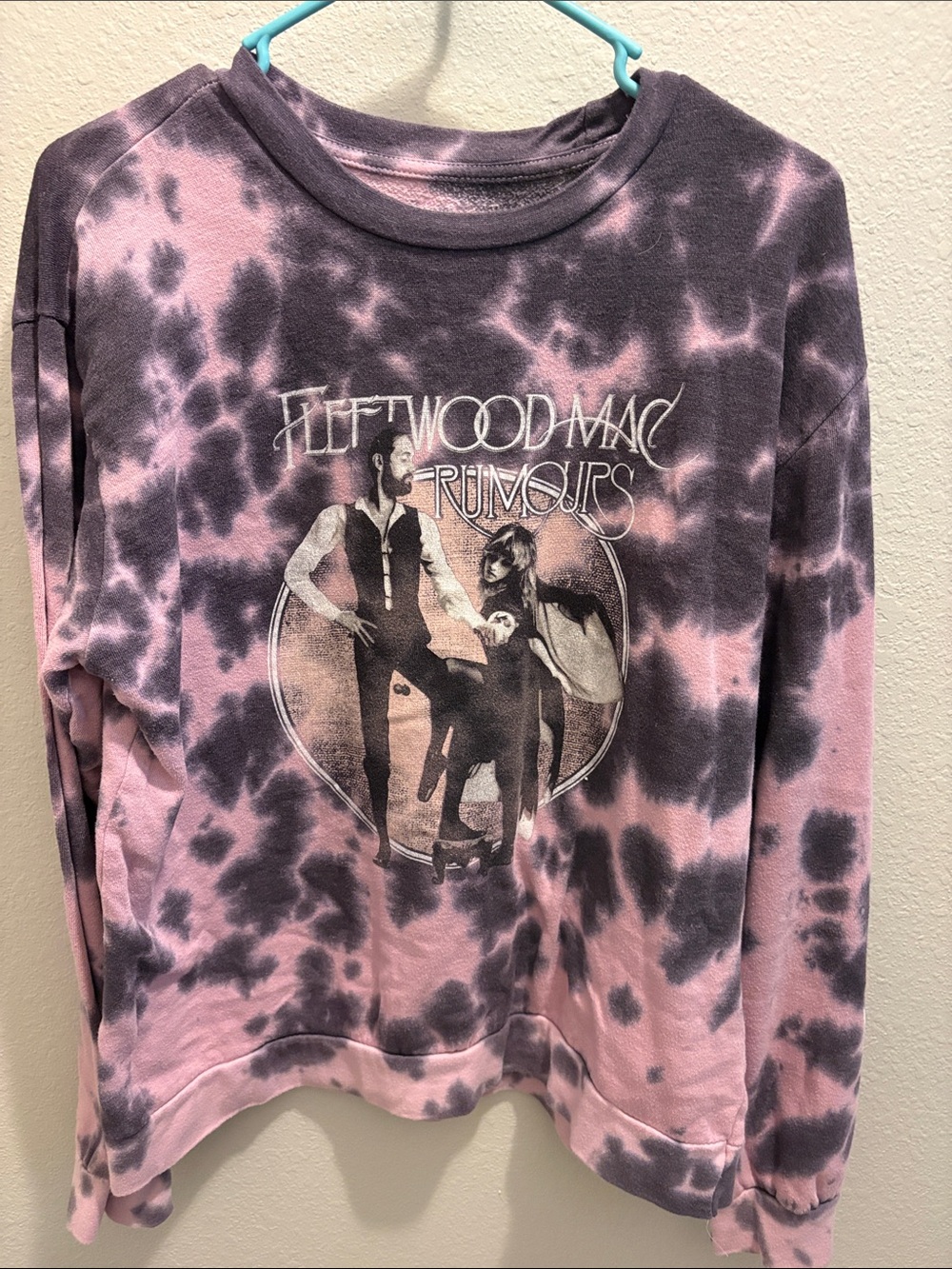 'Rumours' Tie-Dye Crewneck Sweater - Pink & Black